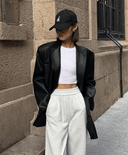 Charice Oversized Vegan Leather Blazer