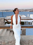 Venice Deep V-Neck Maxi Dress
