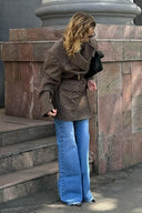Alexandra Houndstooth Long Coat