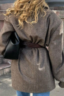 Alexandra Houndstooth Long Coat