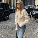 Alice Cardigan Sweater with Round Neck