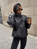 Cecil Asymmetrical Leather Jacket