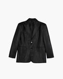 Charice Oversized Vegan Leather Blazer