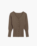 Hannah V-Neck Knit Cardigan