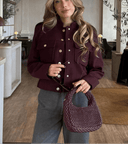 Leah Bomber Jacket with Golden Details