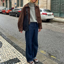 Nora Suede Bomber Jacket