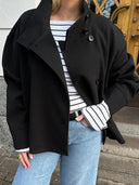 Rosalia Elegant Jacket with Stand Collar