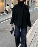 Rosalia Elegant Jacket with Stand Collar