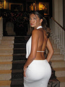 Venice Deep V-Neck Maxi Dress